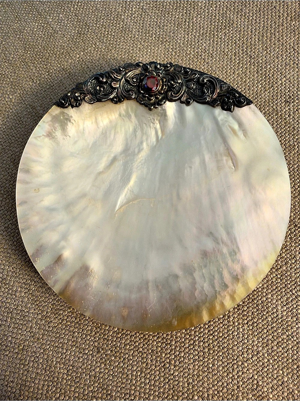 Vintage Mother of Pearl Footed Trinket Dish